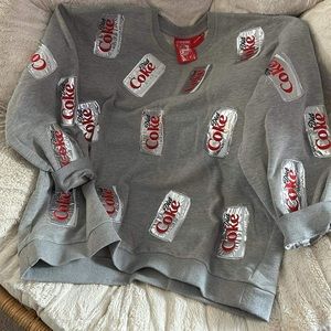 NWOT Queen of Sparkles Diet Coke sweatshirt size L